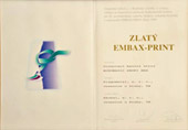 Baliace zariadenie PBS ROTOMATIC PROFI získalo cenu Zlatý EMBAX-PRINT 1999.